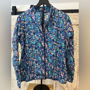 DonaJo Blue Multi-Color Polka Dot Nylon Jacket
Size Large Full Zip Pockets